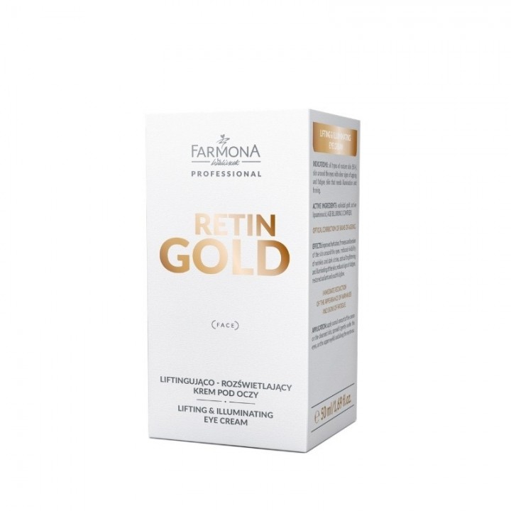 FARMONA RETIN GOLD - Liftingująco - rozświetlający krem pod oczy 50 ml
